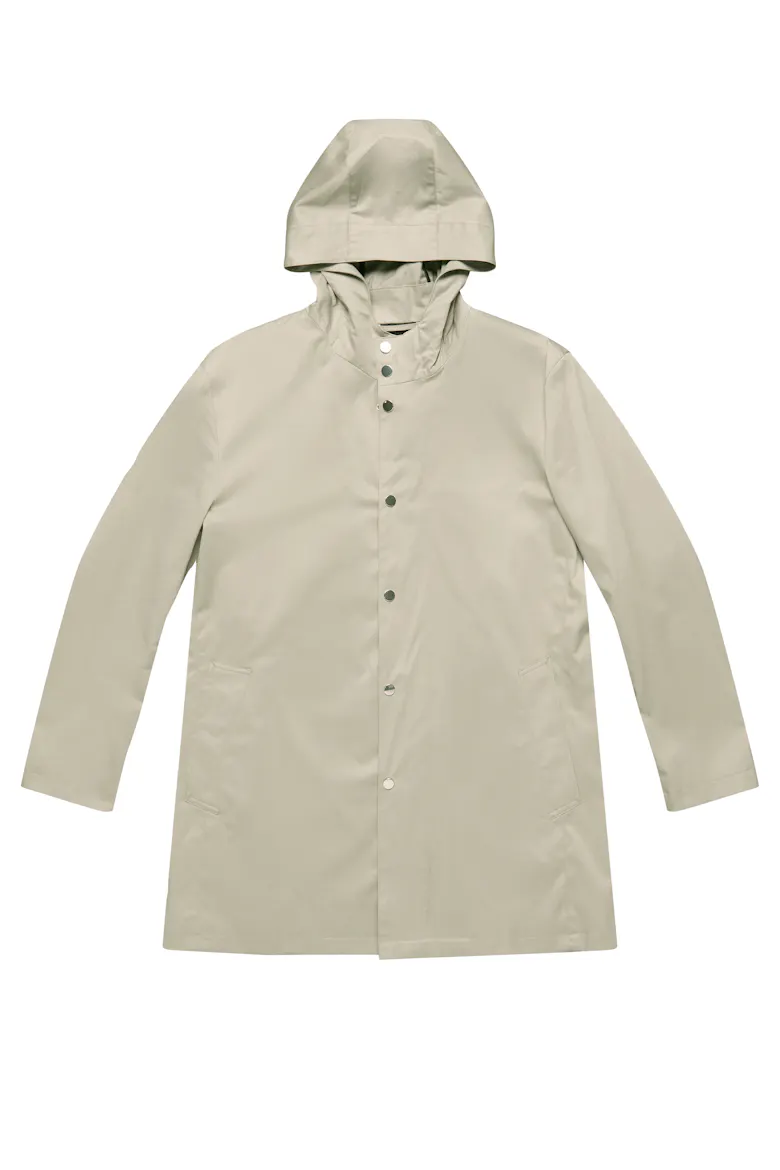 The Glenrowan Pale Grey Cotton Trench Coat